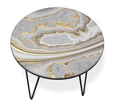 Журнальный стол Sheffilton SHT-CT27 золотистый пепел/черный муар 4007482111 2