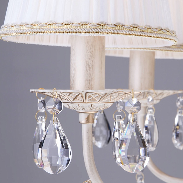 Подвесная люстра Eurosvet 3637/7 белый с золотом/прозрачный хрусталь Strotskis изображение 3 Подвесная люстра Eurosvet 3637/7 белый с золотом/прозрачный хрусталь Strotskis Фото № 3