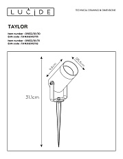 Уличный светильник Lucide Taylor 09832/01/31 1