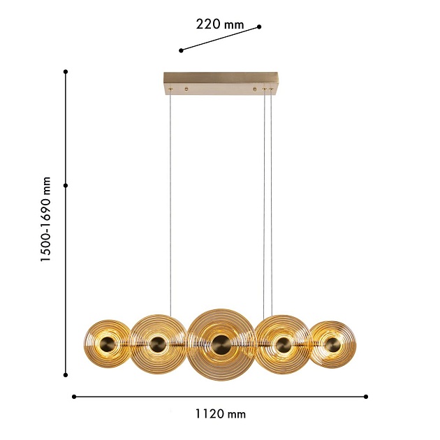Подвесной светодиодный светильник Favourite Whirlpool 4571-10P изображение 2 Подвесной светодиодный светильник Favourite Whirlpool 4571-10P Фото № 2
