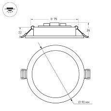 Встраиваемый светодиодный светильник Arlight DL-BL90-5W Day White 021431 4