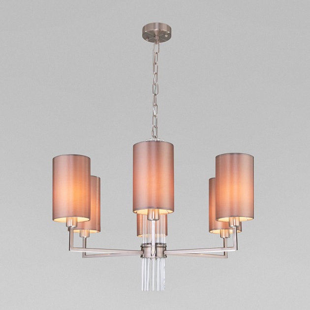 Подвесная люстра Eurosvet Soffio 60134/6 никель изображение Подвесная люстра Eurosvet Soffio 60134/6 никель Фото №