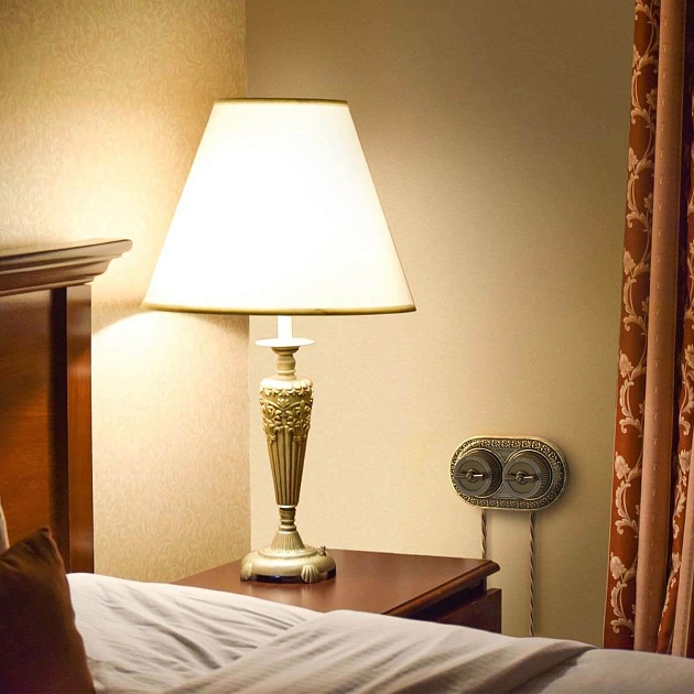 Переключатель-выключатель одноклавишный Werkel бронзовый Ретро W5712012 4690389166617 Фото № 9