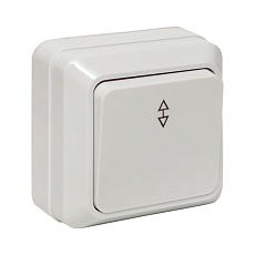 Рим Выключатель проходной 1-клавишный 10А белый EKF ENV10-025-10