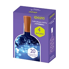 Светодиодная гирлянда ФАZA нить холодный белый (4шт) DC-G04-20WS4 1