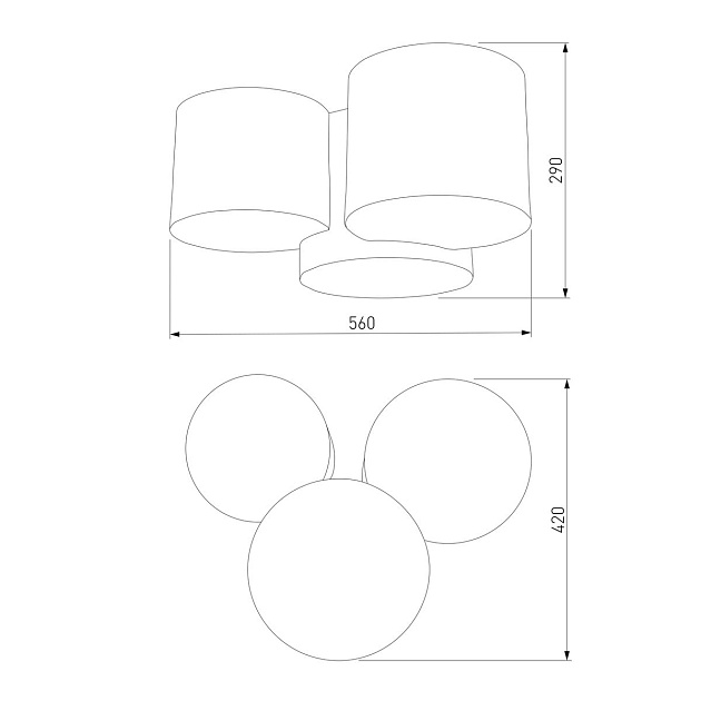 Потолочный светильник TK Lighting 3441 Mona White Фото № 3