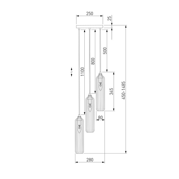 Подвесная люстра Eurosvet Siesta 50252/3 хром Фото № 6