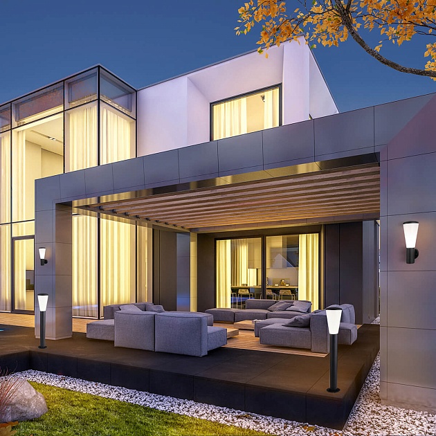 Уличный настенный светильник Elektrostandard 1416 Techno серый a049710 Фото № 5