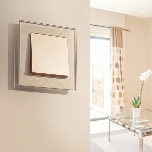 Выключатель Werkel одноклавишный шампань W1110011 4690389157073 Фото № 3