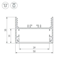 Коннектор L-образный внутренний Arlight SL-Line-5035 030114 1