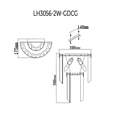 Настенный светильник Lumien Hall Карре LH3056/3W-GDCG 4