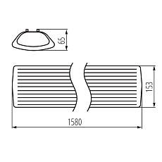 Линейный светильник Kanlux MEBA 4LED 2X150 OP PS 26965 2