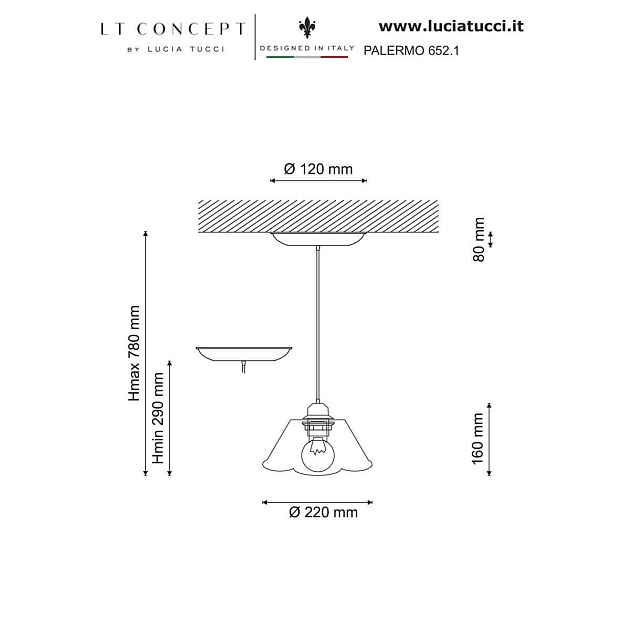 Подвесной светильник Lucia Tucci Palermo 653.1 Фото № 2