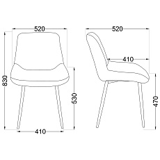 Кухонный стул AksHome Asrta бежевый, велюр 70483 1