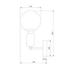 Бра Eurosvet Bubble 50251/1 золото 1