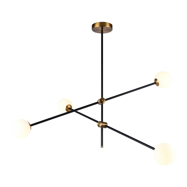 Подвесная люстра Gerhort G31108/4BK+GD WT Фото № 