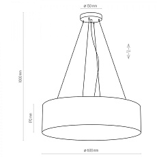 Подвесной светильник TK Lighting 1038 Rondo Granatowe 1