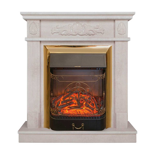 Электрокамин Realflame Adelaida WT с очагом Majestic Lux Brass 306001 Фото № 