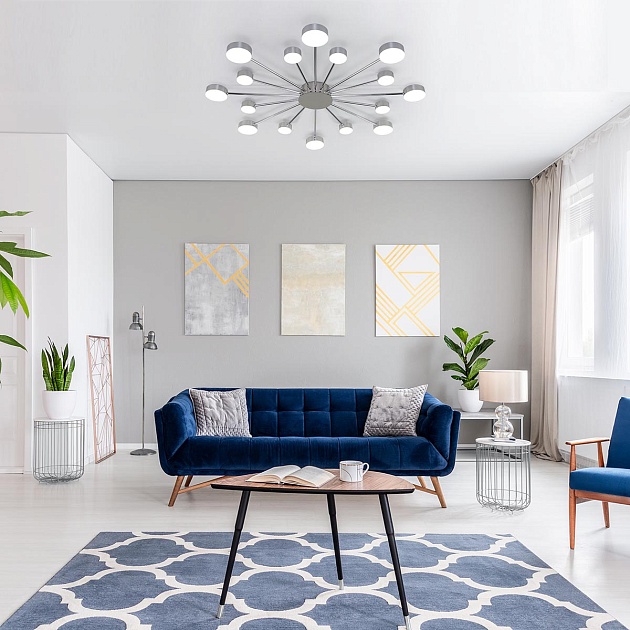 Потолочная светодиодная люстра Eurosvet Nitrino 90242/16 хром Фото № 5