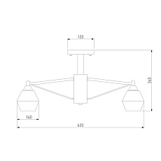 Потолочная люстра Eurosvet Takara 70135/5 кофе 1