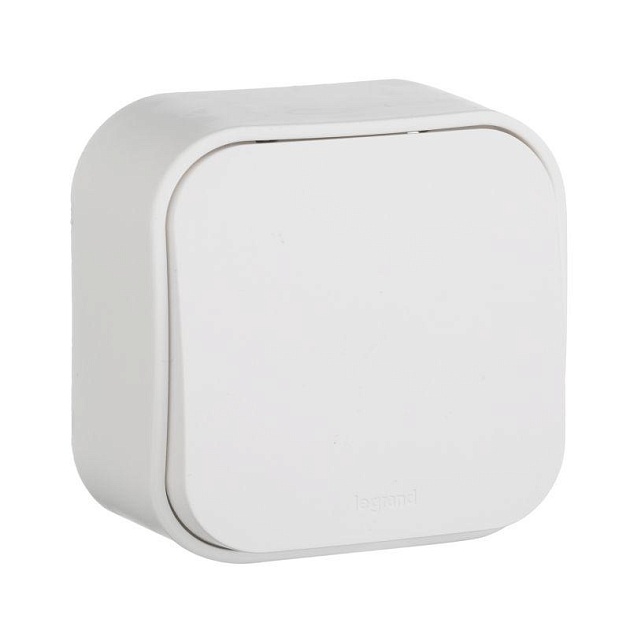 Выключатель одноклавишный Legrand Quteo 10A 250V белый 782200 Фото № 