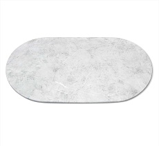 Кухонный стол Sheffilton SHT-TU10/140/80 МДФ овальная белый/мрамор премиум светлый 1190896101 1