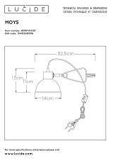 Настольная лампа Lucide Moys 45987/01/33 1