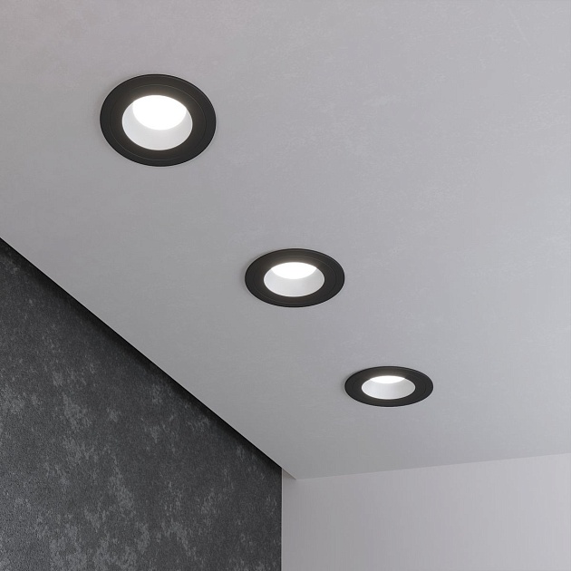 Встраиваемый светильник Elektrostandard 122 MR16 серебро/черный a053354 Фото № 6