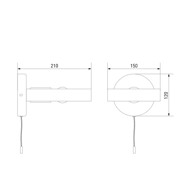 Бра Eurosvet Klark 70056/1 черный Фото № 2