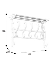 Настенная вешалка Мебелик В 7Н 006778 2