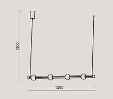 Подвесной светодиодный светильник Romatti Cullinan Bastone L11132Q 1