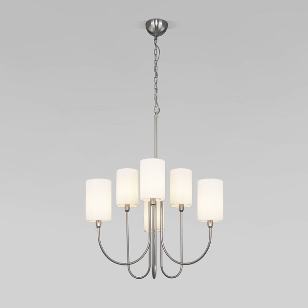Подвесная люстра Eurosvet Abbey 60164/6 никель Фото № 