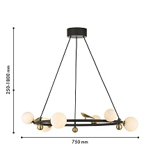 Подвесная светодиодная люстра Favourite Sparrow 4324-6P 1