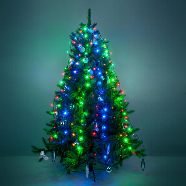 Светодиодная гирлянда Eurosvet занавес 230V 200-003 мульти Фото № 