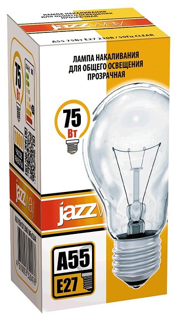 Лампа накаливания Jazzway E27 75W 2700K прозрачная 3320478 Фото № 2