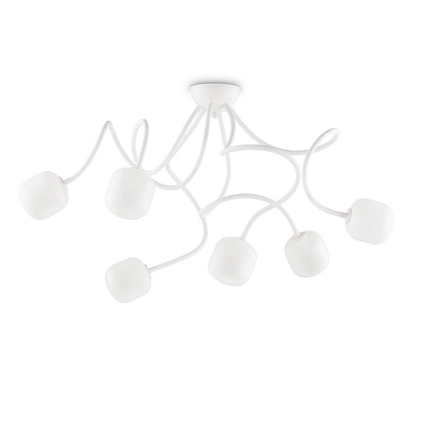 Потолочная люстра Ideal Lux Octopus PL6 Bianco 174921 Фото № 