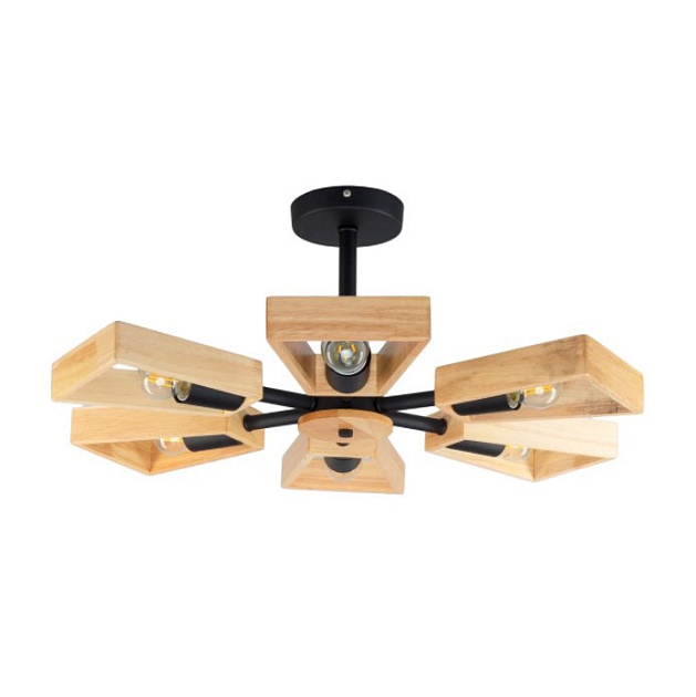 Потолочная люстра Eurosvet Klark 70056/6 черный изображение Потолочная люстра Eurosvet Klark 70056/6 черный Фото №