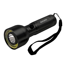 Ручной светодиодный фонарь ФАZA от батареек 180 лм 131х45 AF6-L3W/L2W-bk