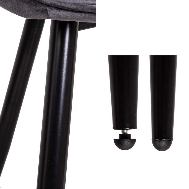 Кухонный стул AksHome Nika серый, велюр 72321 Фото № 4