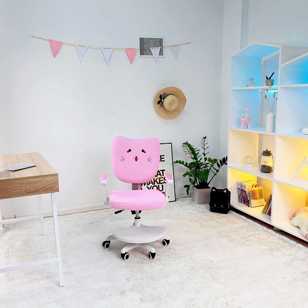 Детское кресло AksHome Catty котенок розовый, ткань 84763 Фото № 22