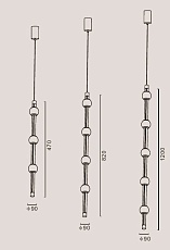 Подвесной светодиодный светильник Romatti Cullinan Bastone PD11132W 1