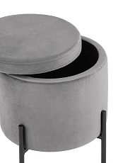 Пуф Stool Group Грейс велюр серый vd-grays-b27 3