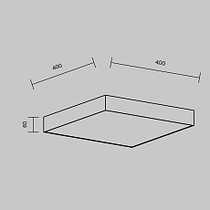 Потолочный светодиодный светильник Maytoni Zon C032CL-45W3K-SQ-W 3