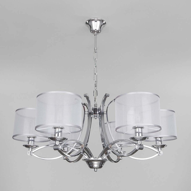 Подвесная люстра Eurosvet Fabiola 60124/6 хром Smart изображение 7 Подвесная люстра Eurosvet Fabiola 60124/6 хром Smart Фото № 7