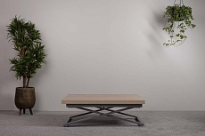 Стол-трансформер Levmar Compact D89/S59 сонома/ опоры серебро 7125110715 1