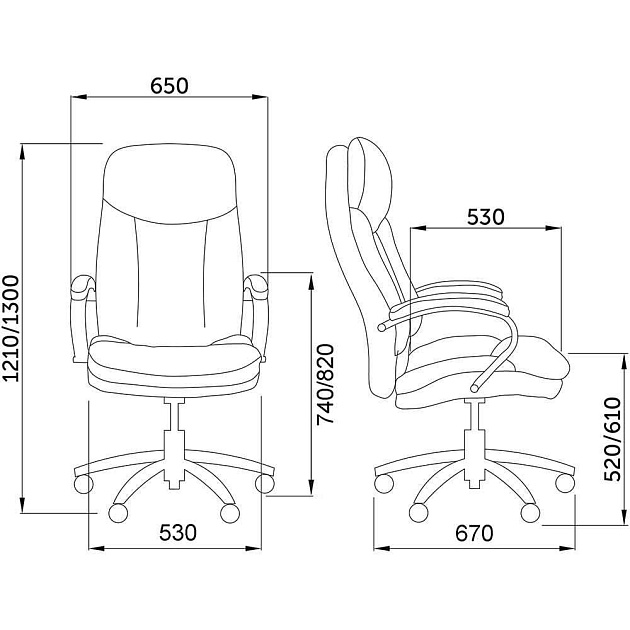 Кресло руководителя AksHome Leonardo коричневый бриллиант, экокожа 65482 Фото № 2