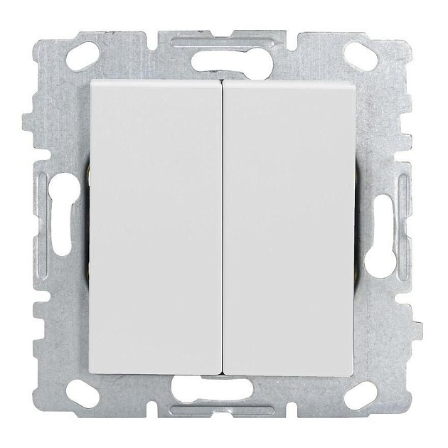 Выключатель двухклавишный Vesta-Electric Roma белый FVK000201BEL Фото № 