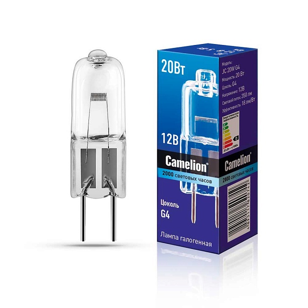 Лампа галогенная Camelion JC 20W G4 3000K 1955 Фото № 