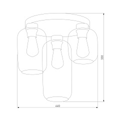 Потолочная люстра TK Lighting 3318 Marco Green 1