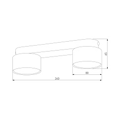 Потолочная люстра TK Lighting 3391 Space White 1